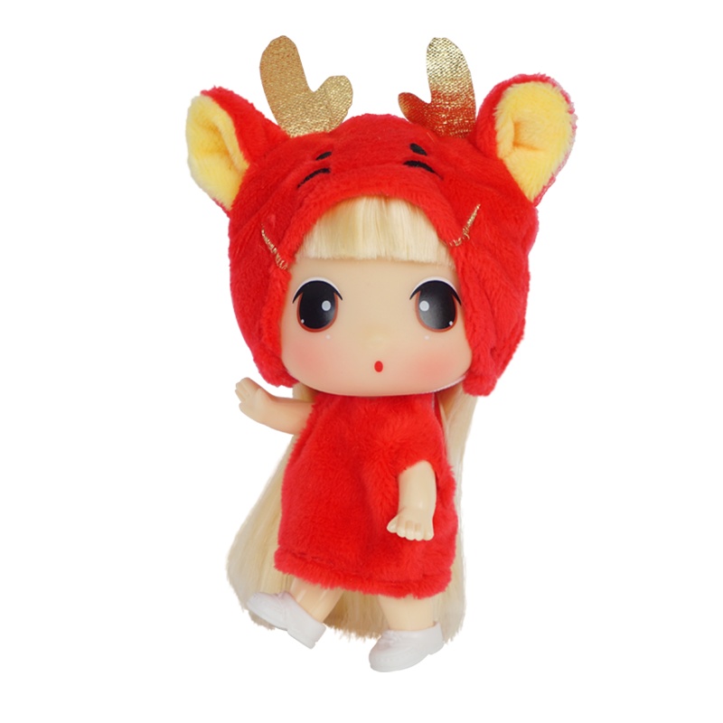 女孩男孩玩具生日礼物冬己9CM生肖娃娃FDE0903龙