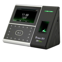 ZKTeco/熵基科技iface303面部考勤机指纹打卡机人脸识别考勤机科技产品指纹人脸一体机 标配 不含安装