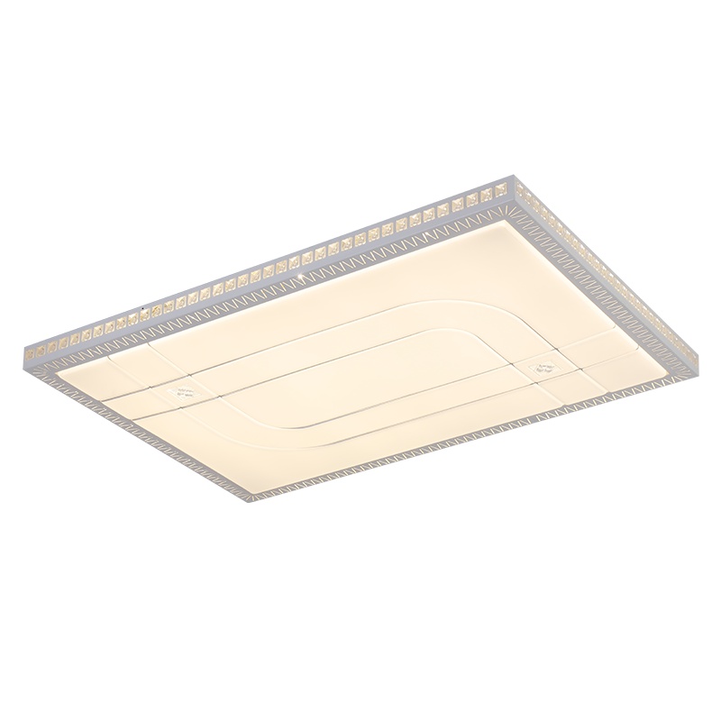 Grevol品拓PINTUOLED吸顶灯 简约现代吸顶灯卧室灯长方形圆形铁艺花纹客厅灯书房灯餐厅灯具灯饰25M2