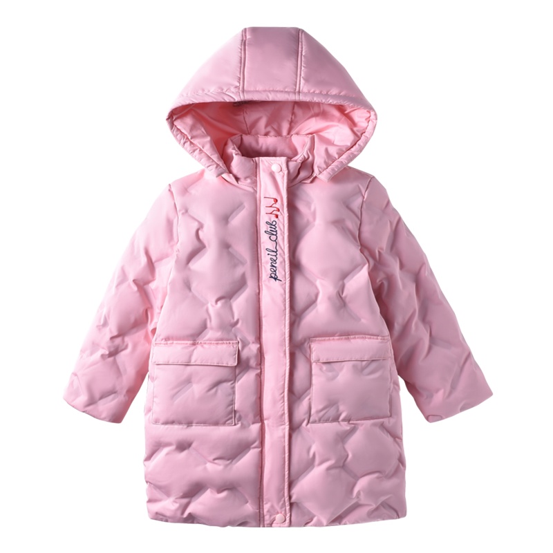 铅笔俱乐部童装2019冬季新款女童长款羽绒服中大童外套儿童羽绒服