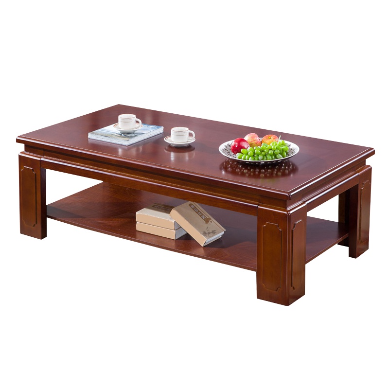 富和美边桌茶几带抽现代简约咖啡桌现代中式茶几办公茶几简约木制茶几86实木茶几