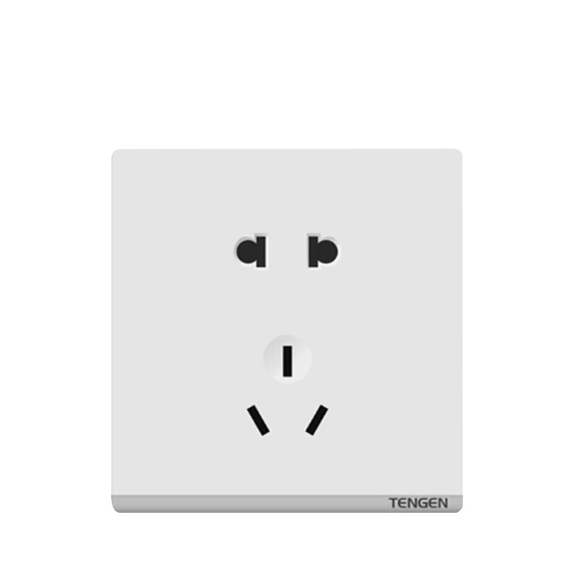 天正电气开关插座86型面板TS系列大跷板 白色墙壁电源开关插座