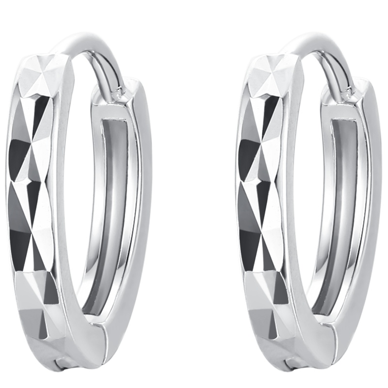 佰色传情纯银耳钉女小耳圈小巧简约养耳洞耳环百搭车花耳饰