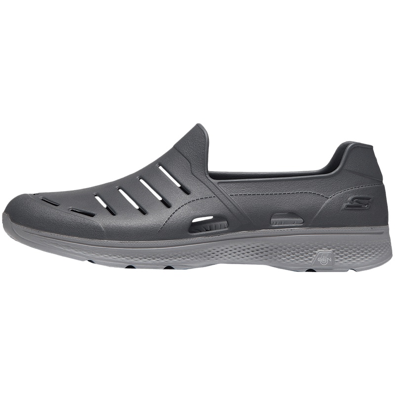 【自营】Skechers斯凯奇男健步鞋透气套脚洞洞鞋运动凉鞋54270. 54270/CHAR炭灰色