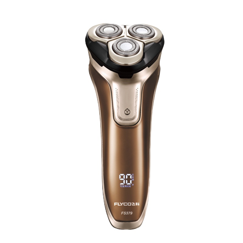 飞科(FLYCO)电动剃须刀全身水洗 电源线式充电 男士三刀头智能刮胡刀充插两用FS379