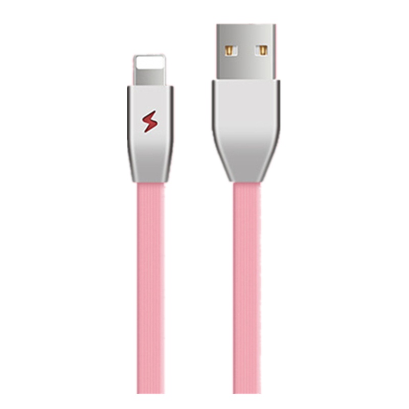 VIPin 锌合金高速数据线 支持快充 适用于苹果iphone8/苹果11/x/7/6 ipad 苹果充电数据线粉色