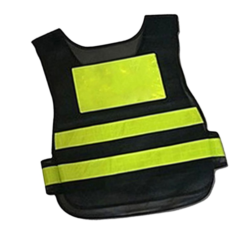 谋福 网格反光背心 施工安全服出行安全警示绿化衣服 反光衣反光马甲(网款 印字订制版)黑色 CNMF 8411