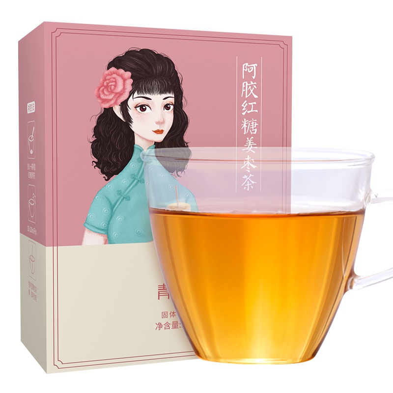 青源堂牌红糖姜茶 阿胶姜糖速溶老姜汤生姜水姜汁10克*20袋