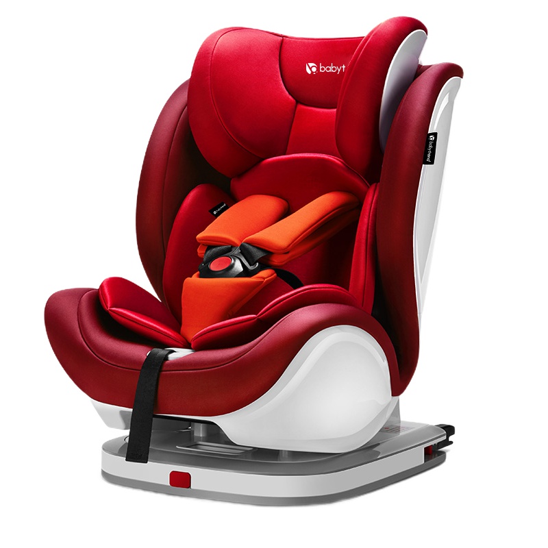 babytrend儿童安全座椅 婴儿宝宝汽车座椅钢骨架isofix接口0-12岁红橙
