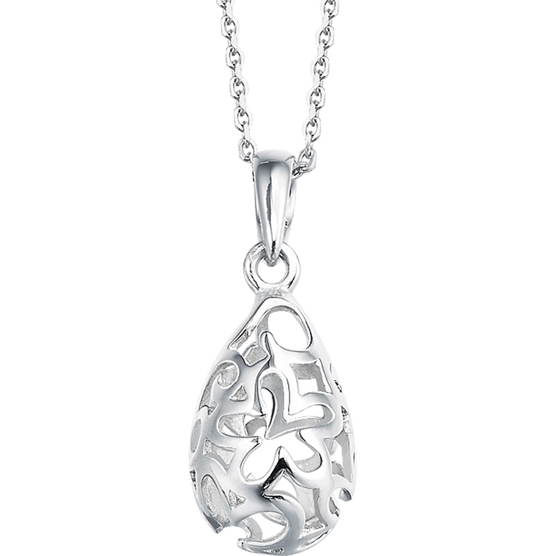 周生生(CHOW SANG SANG)Pt950铂金LACE蕾丝镂空花水滴坠84195P定价