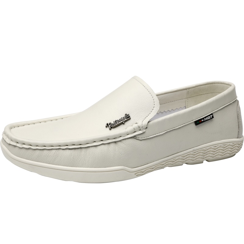 红蜻蜓男鞋2020春季新款正品真皮英伦休闲皮鞋男套脚一脚蹬懒人鞋