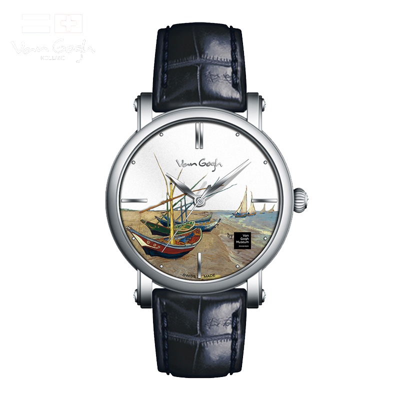 梵高(VAN GOGH) 典藏系列 男款皮带渔船商务复古男士石英表