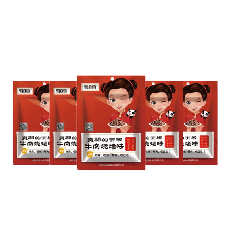 PY蜀道香 天椒烧烤牛肉干88g*5.