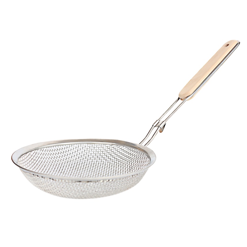 漏勺 304 不锈钢 过滤网超细 豆浆果汁 漏油家用捞面勺子火锅捞勺 敬平 加粗网大号