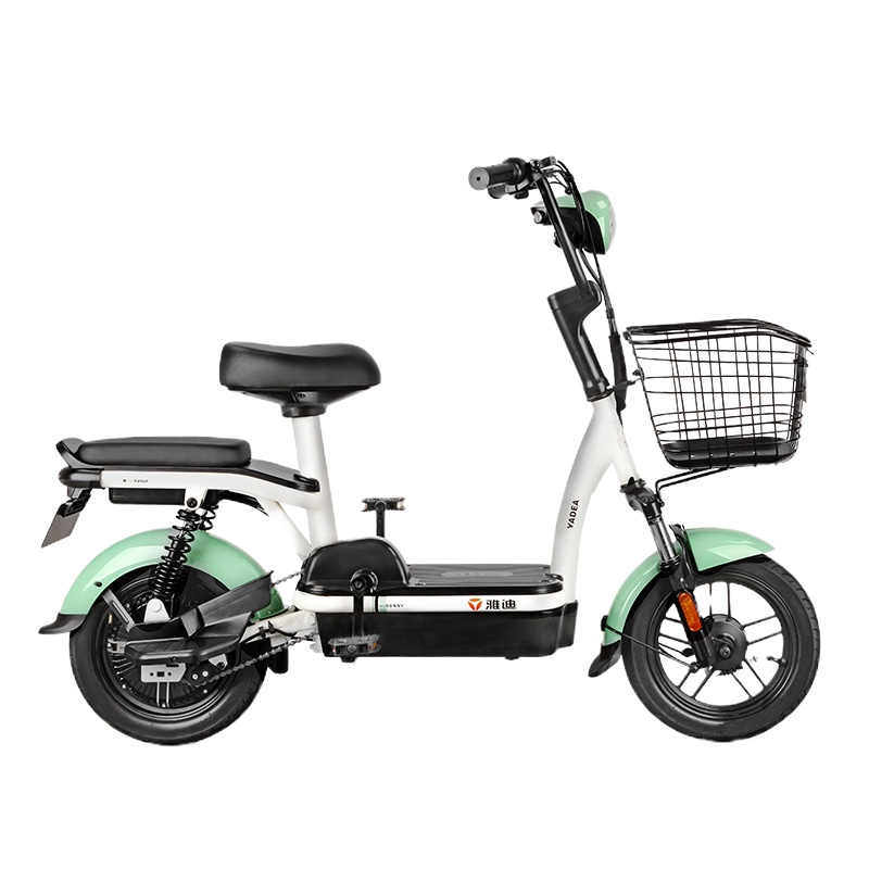 雅迪电动车2020新款铅酸小金果48V电瓶车踏板代步电动自行车 小金果牛油果绿