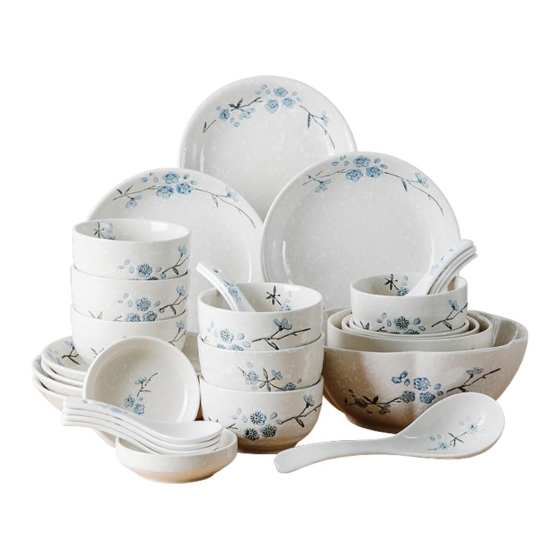 是尚 雪花瓷餐具陶瓷碗碟套装