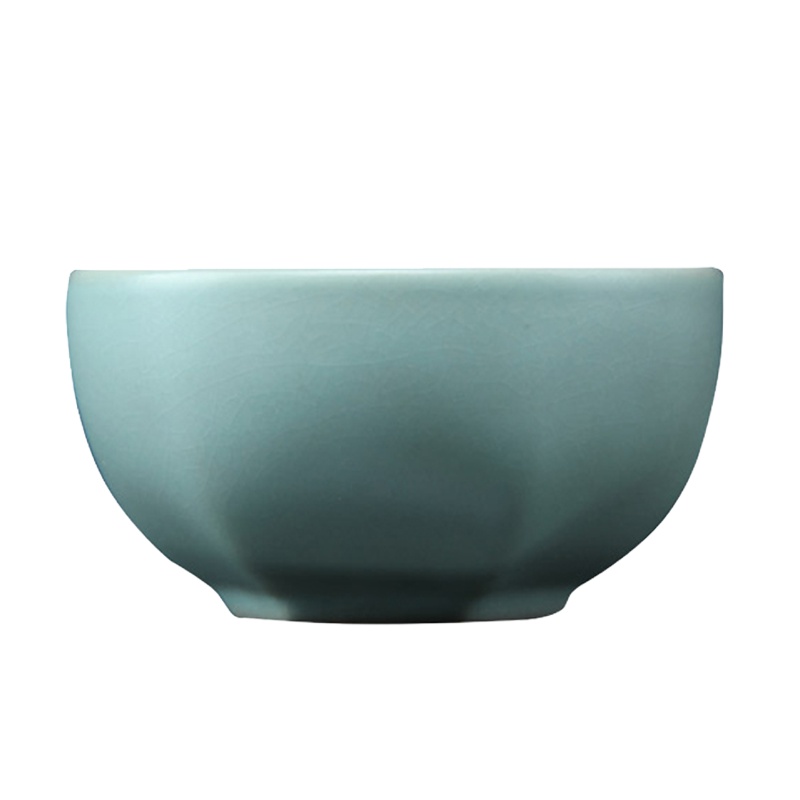 唐宏坊 茶杯陶瓷主人杯单杯茶碗开片汝窑茶具茶杯单个茶盏品茗杯 款式二