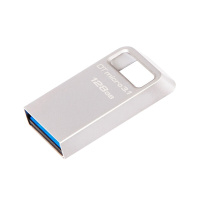 金士顿(Kingston)U盘 DTMC3 USB3.1 迷你型车载U盘银色金属 便携环扣 读速100MB/s 32GB