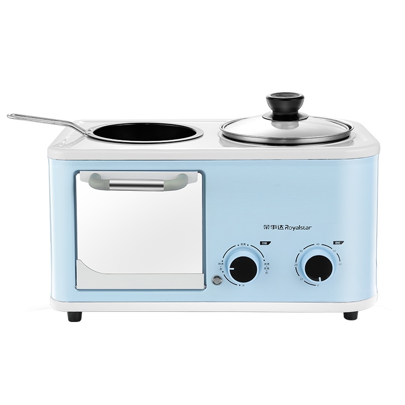 荣事达(Royalstar)多功能早餐机RS-KG12A(蓝色)烤面包机家用多士炉三明治机吐司机电烤箱多功能用途锅电煮锅