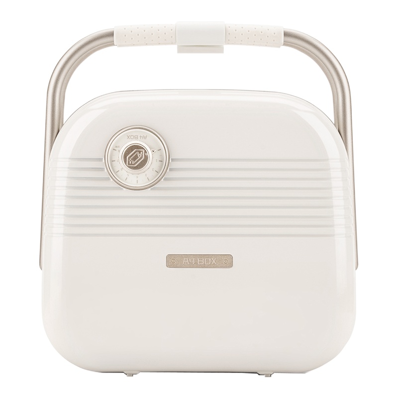 A4box适盒多功能三明治机 早餐机家用吐司压烤机面包华夫饼机标配+甜甜圈套装 白色