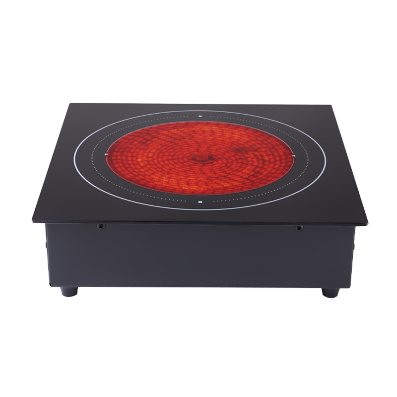 商用2200W大功率火锅电陶炉方型形砂锅陶瓷石锅光波炉300*300黑微晶板非电磁台式嵌入式两用