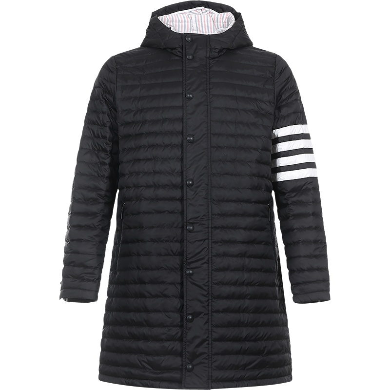 THOM BROWNE 汤姆·布朗 男士薄款连帽羽绒服大衣 MOD013X 05411