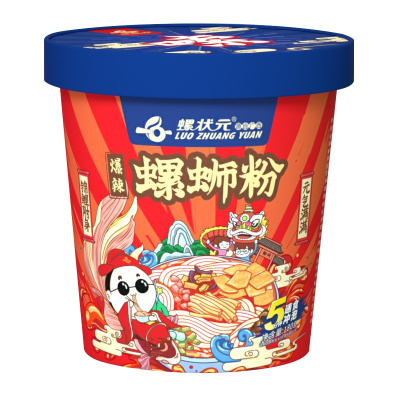 螺状元广西柳州螺蛳粉180g*12方便冲泡桶装爆辣口味方便面速食特产厂家直邮