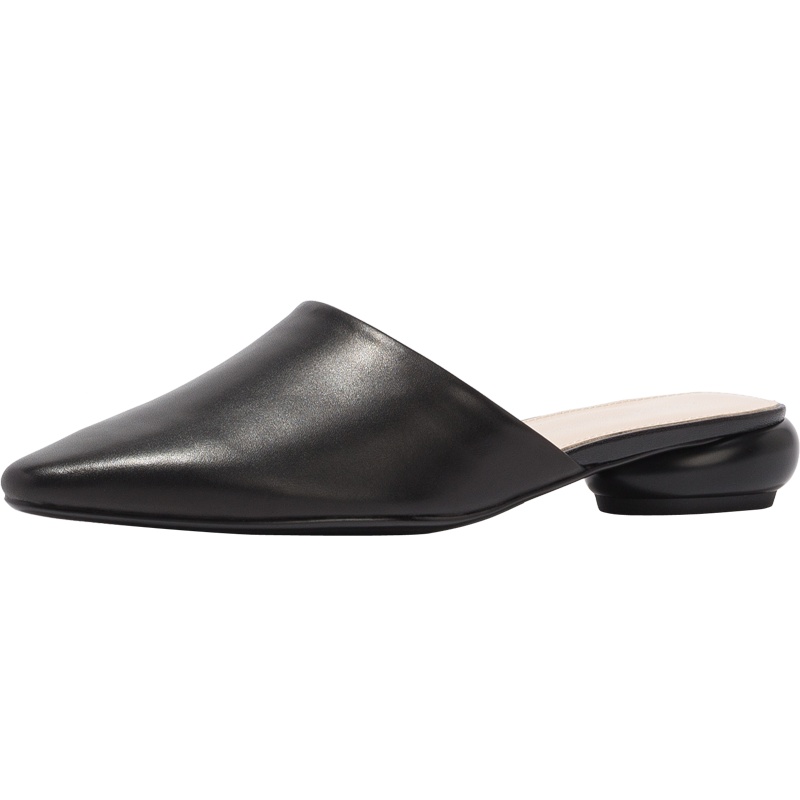 ST&SAT/星期六旗下春季新款穆勒鞋低跟纯色尖头单鞋女DF01110224