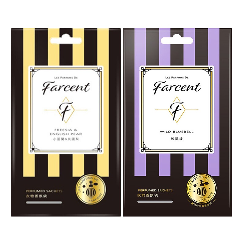 Farcent花仙子衣橱柜香包香氛袋除味香囊随身车载小香囊卧室清新剂持久30g/袋 小仓木&英国梨+蓝风铃组合装