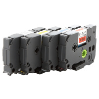 天色适用兄弟标签机色带PT-E100B;TZe-631标签纸色带TZe-231 黑字黄底 24mm标签机色带 一盘