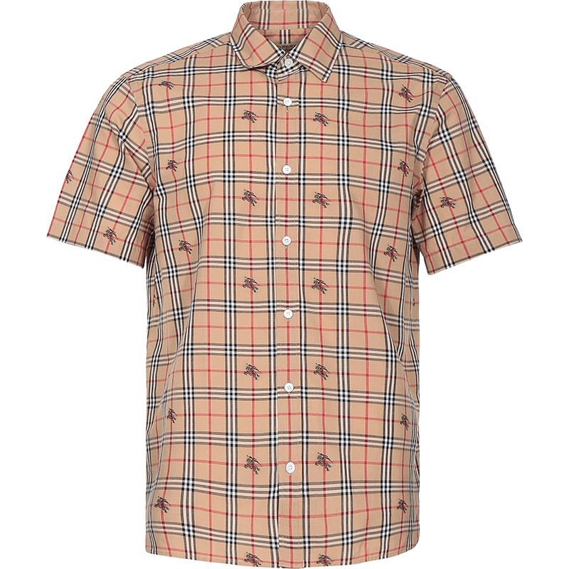 BURBERRY 博柏利 男款棉质短袖衬衫