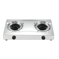 松桥 双眼台式燃气灶台灶灶具 JZY-2TG01耐腐蚀不锈钢面板 3挡火力调节