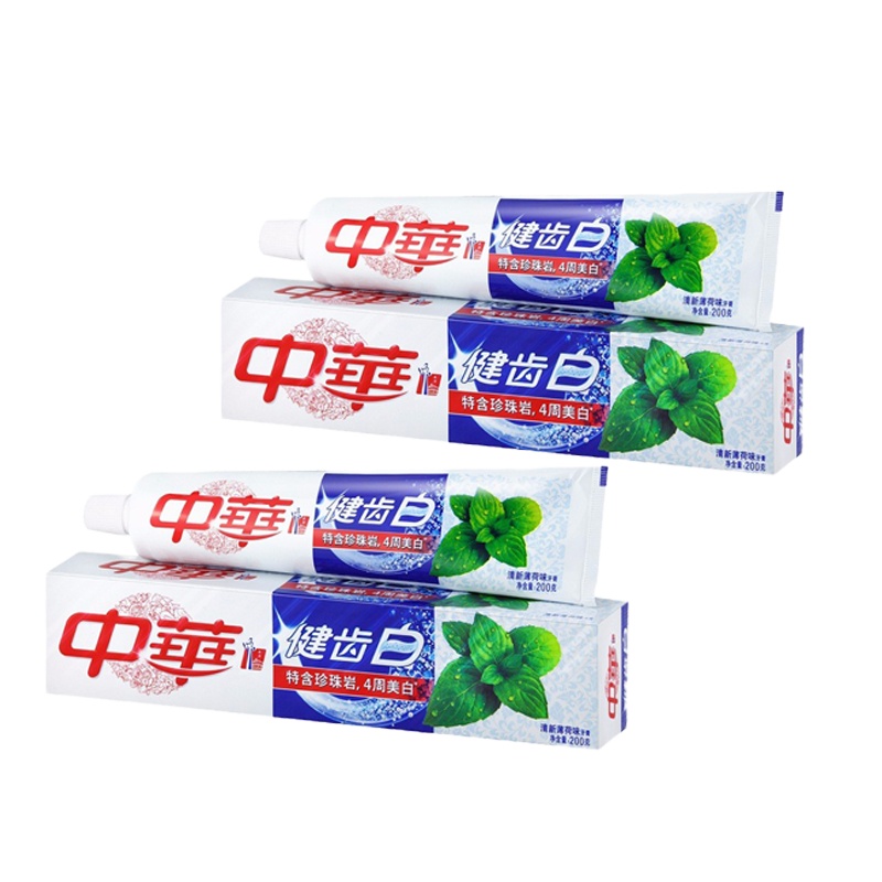 中华健齿白清新薄荷味200g*2盒