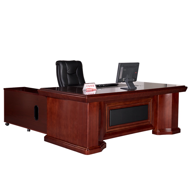[红心家居]办公家具老板桌大班台办公桌经理桌油漆实木贴皮