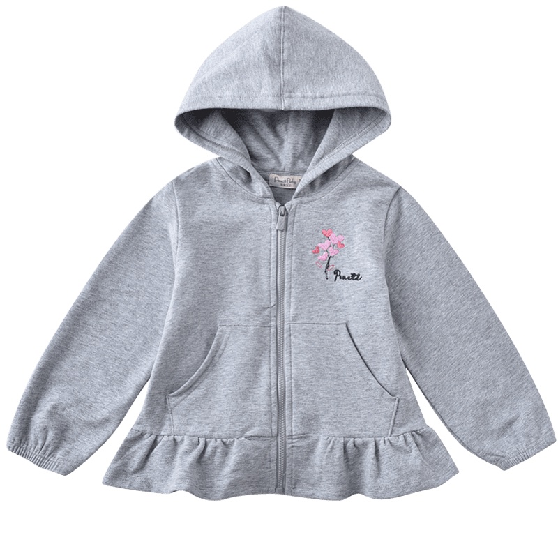 铅笔俱乐部童装2019秋冬新款女童长袖外套小童连帽上衣儿童外套