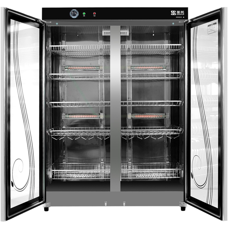 圣托(shentop)大容量饭馆紫外线消毒柜 无磁不锈钢商用 立式消毒碗柜 饭店酒店单位厨房保洁柜 YTP910-C8