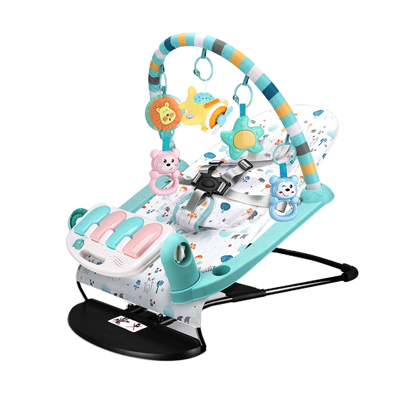 手摇铃婴儿玩具3-6-12个月8小男女孩5早教幼儿宝宝0-1岁 [充电]三合一摇椅健身架升级版