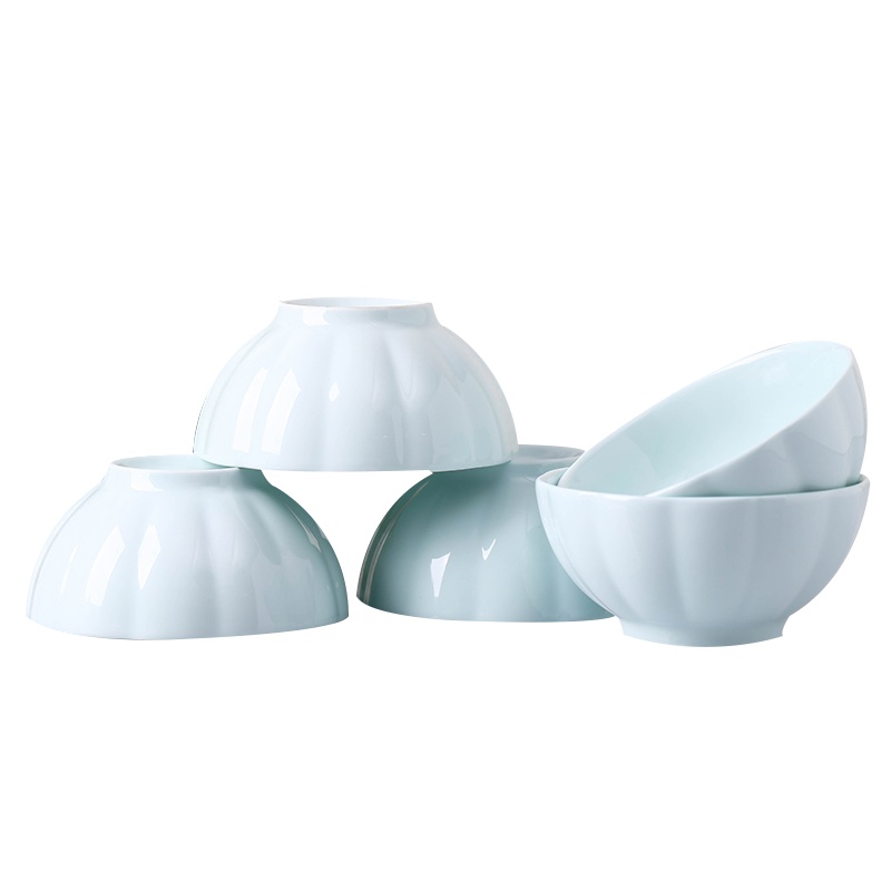 风源10个碗套装陶瓷饭碗4.5英寸小碗创意简约餐具