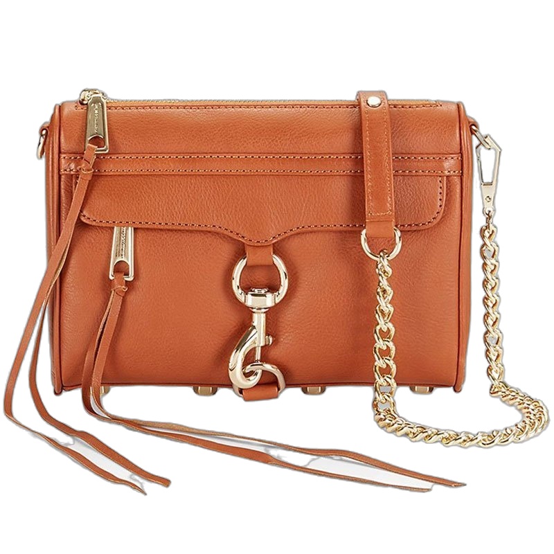 [直营]瑞贝卡·明可弗(Rebecca Minkoff) 迷你M.A.C.系列真皮链条斜挎包 包盖式 软