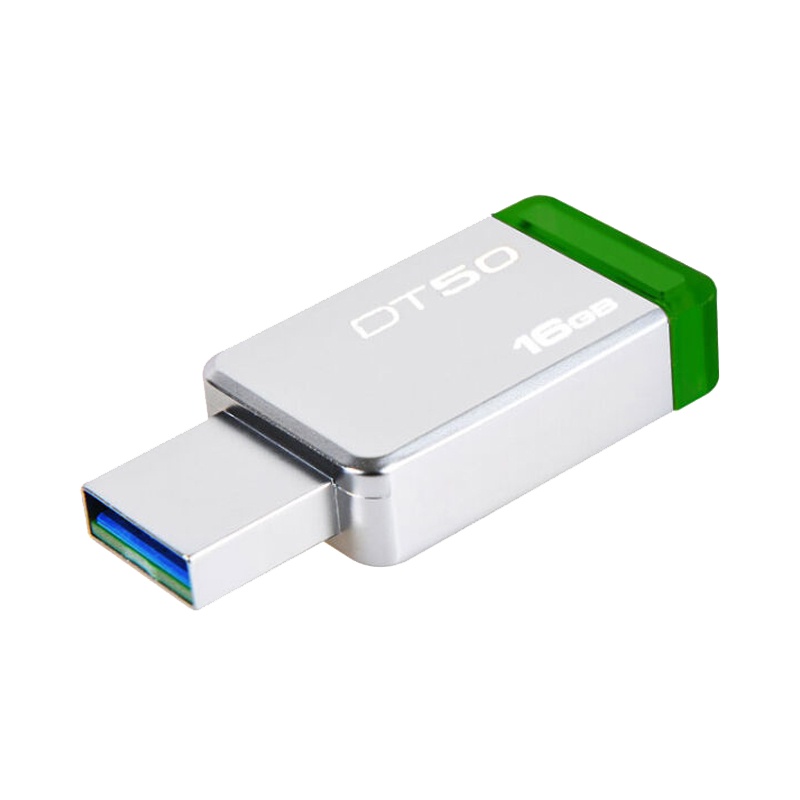 金士顿(Kingston)16GB U盘 DT50 金属高速优盘 USB3.1 绿色