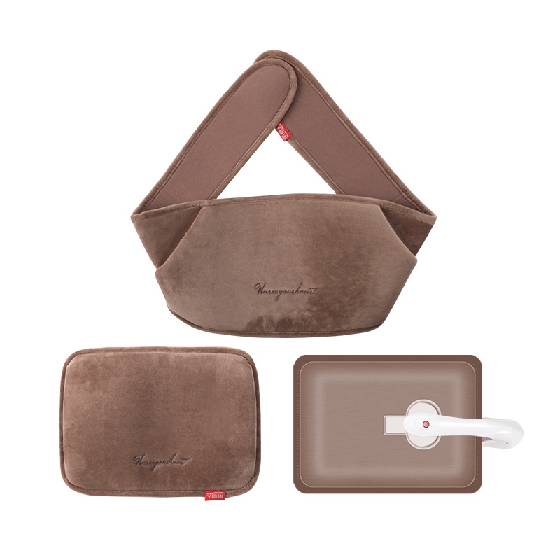 南极人(NanJiren)暖手宝RT220-2-1013防爆充电长效保温加厚防护热水袋毛绒腹部暖水袋充电暖宝宝暖腰带