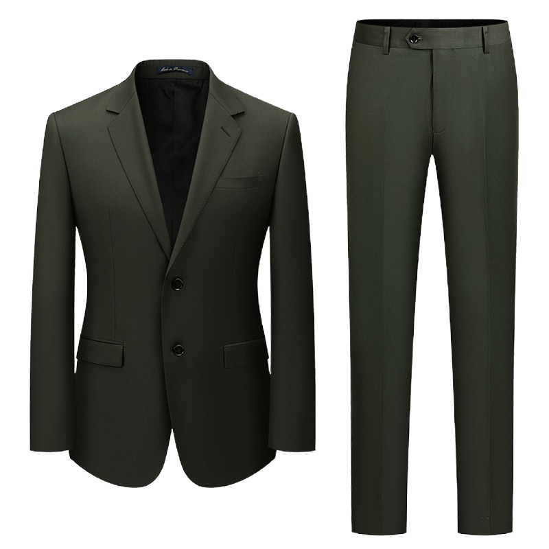 培罗蒙(Baromon)羊毛西服套装男时尚修身套西商务男士西装两件套ETZA21309