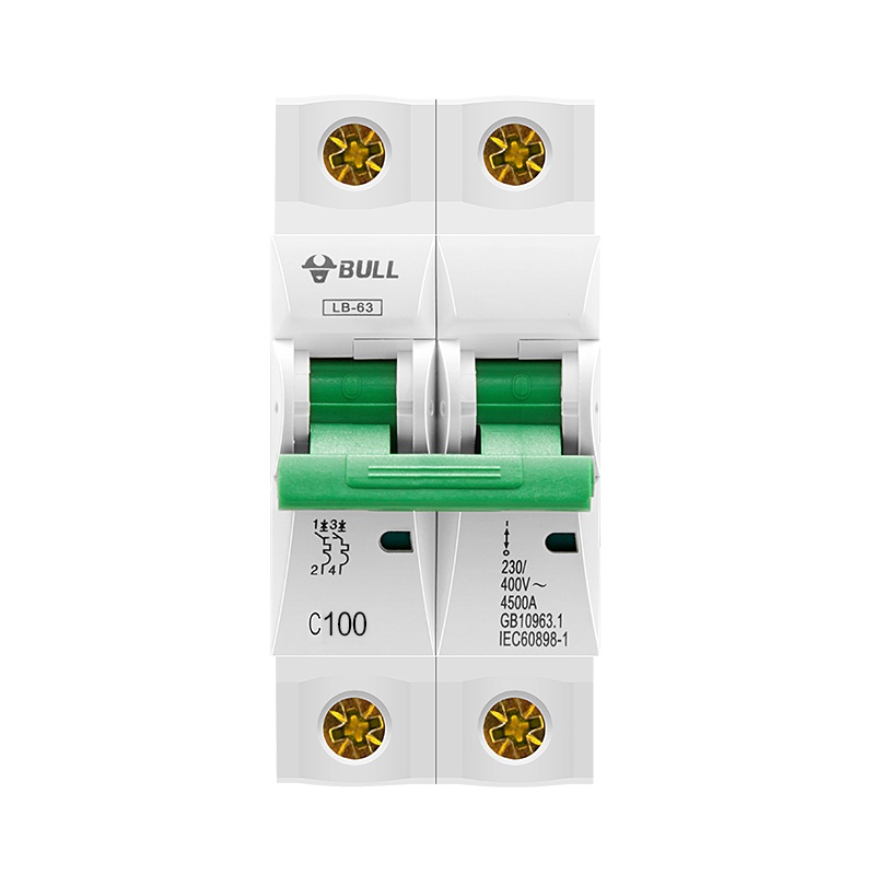 公牛空开空气开关家用双级2P100A小型真空短路过载保护器家用电闸断路器