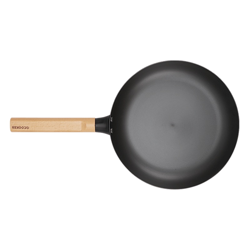 圈厨无涂层精铁不锈煎锅牛排煎锅煎饼锅煎蛋锅小电磁炉燃气灶适用小米生态链