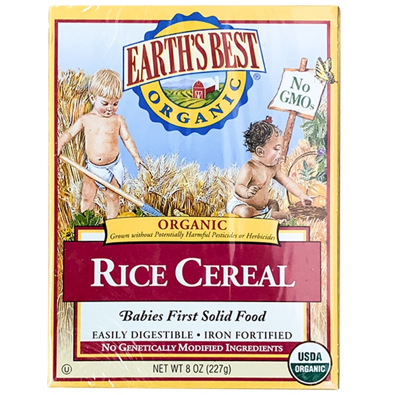 [临期]Earth's Best 爱思贝地球世界有机高铁大米米粉 227g/盒装无内袋美版 原装进口辅食添加初期以上