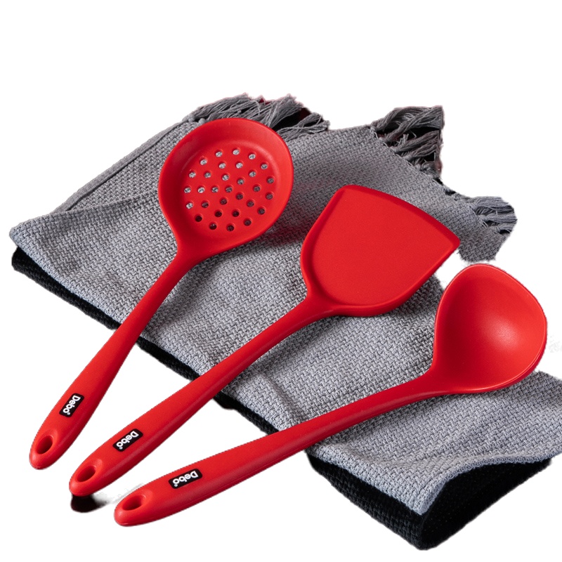 Debo德铂 温迪家用耐高温炒菜不伤锅硅胶锅铲漏勺汤勺三件套DEP-760 单套装