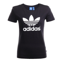 阿迪达斯（adidas）女款运动休闲圆领短袖T恤AJ8084