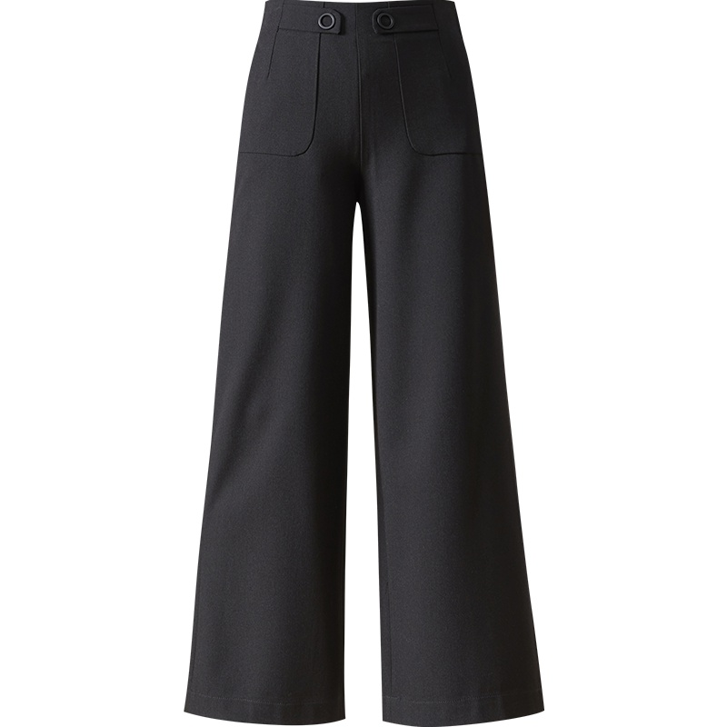 娅丽达直筒休闲裤女阔腿裤2019秋季新款女裤宽松大码裤子休闲长裤U1803