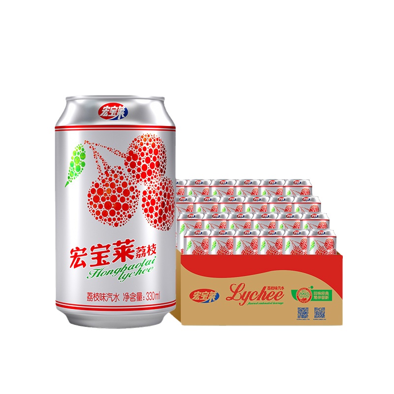 宏宝莱 荔枝汽水 330ml*24易拉罐装