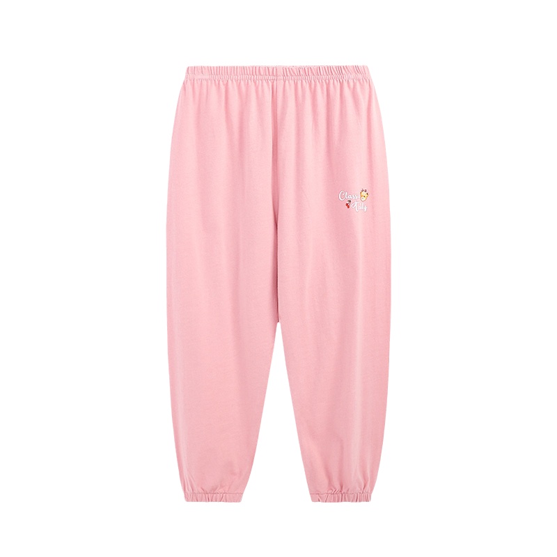 精典泰迪男童裤子2021夏季新款女童防蚊裤儿童休闲长裤